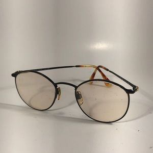 Giorgio Armani oval black and Havana eyeglasses